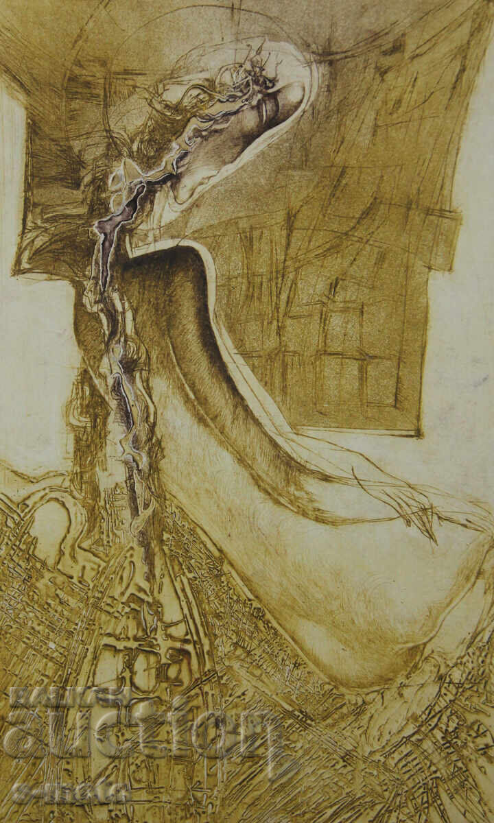 Γραφικά, εικαστική σύνθεση γυναικείο πορτρέτο με τιμή 240.00 BGN | € 122.71