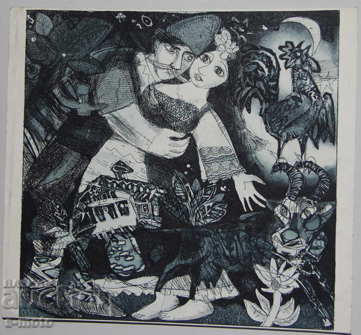 Аукцион Графика, фигурална композиция, илюстрация