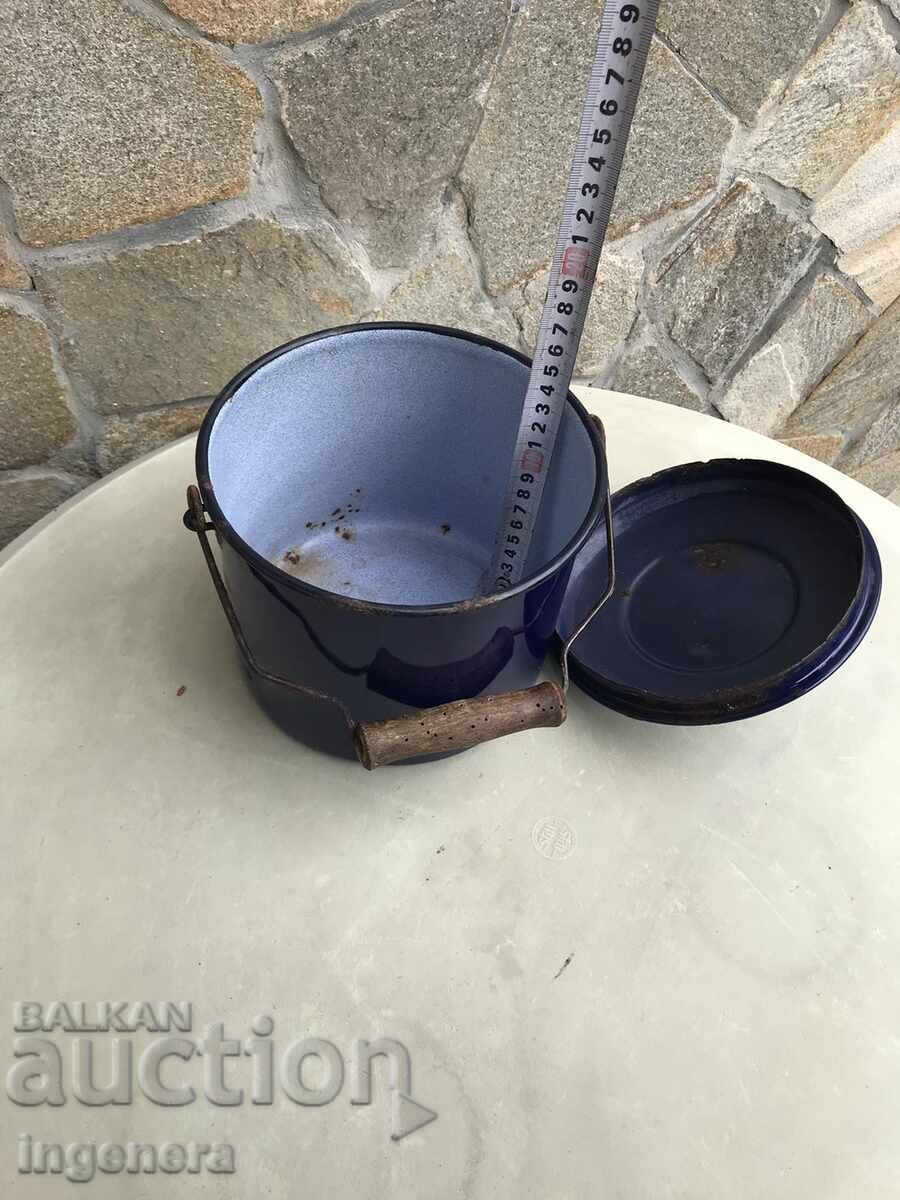 Delivery of Kettle, pot with enameled lid from the USSR, marked