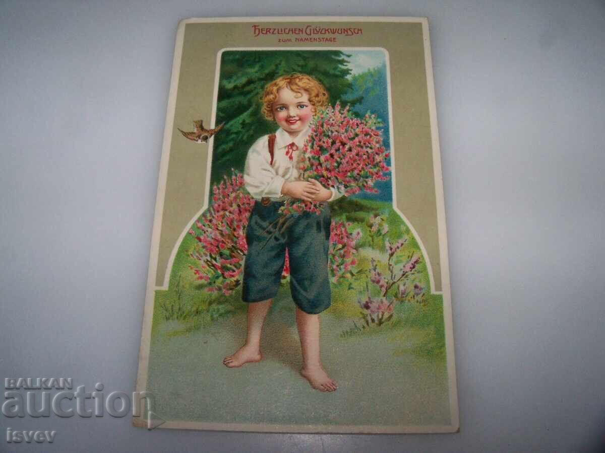 Δημοπρασία Παλιά ευχετήρια καρτ ποστάλ για γιορτή, 1912