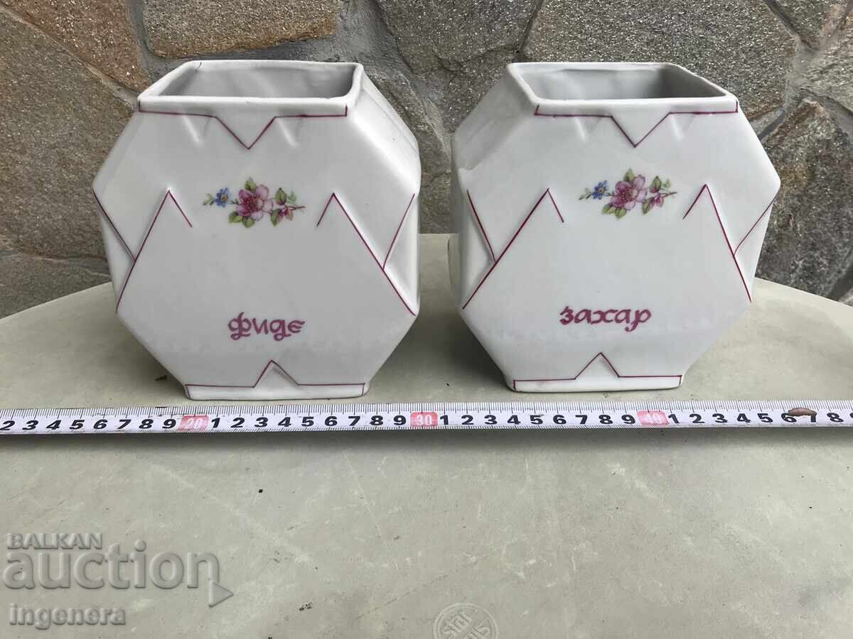 Πορσελάνινο φλιτζάνι βάζο κουζίνα από σοσιαλισμό - 2 τμχ Πορσελάνινο φλιτζάνι βάζο κουζίνα από σοσιαλισμό - 2 τμχ