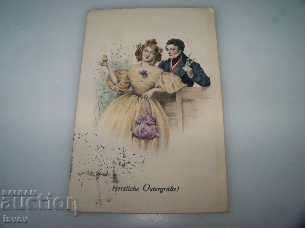 Licitație Veche felicitare de Paște austriacă din 1929 Licitație Veche felicitare de Paște austriacă din 1929