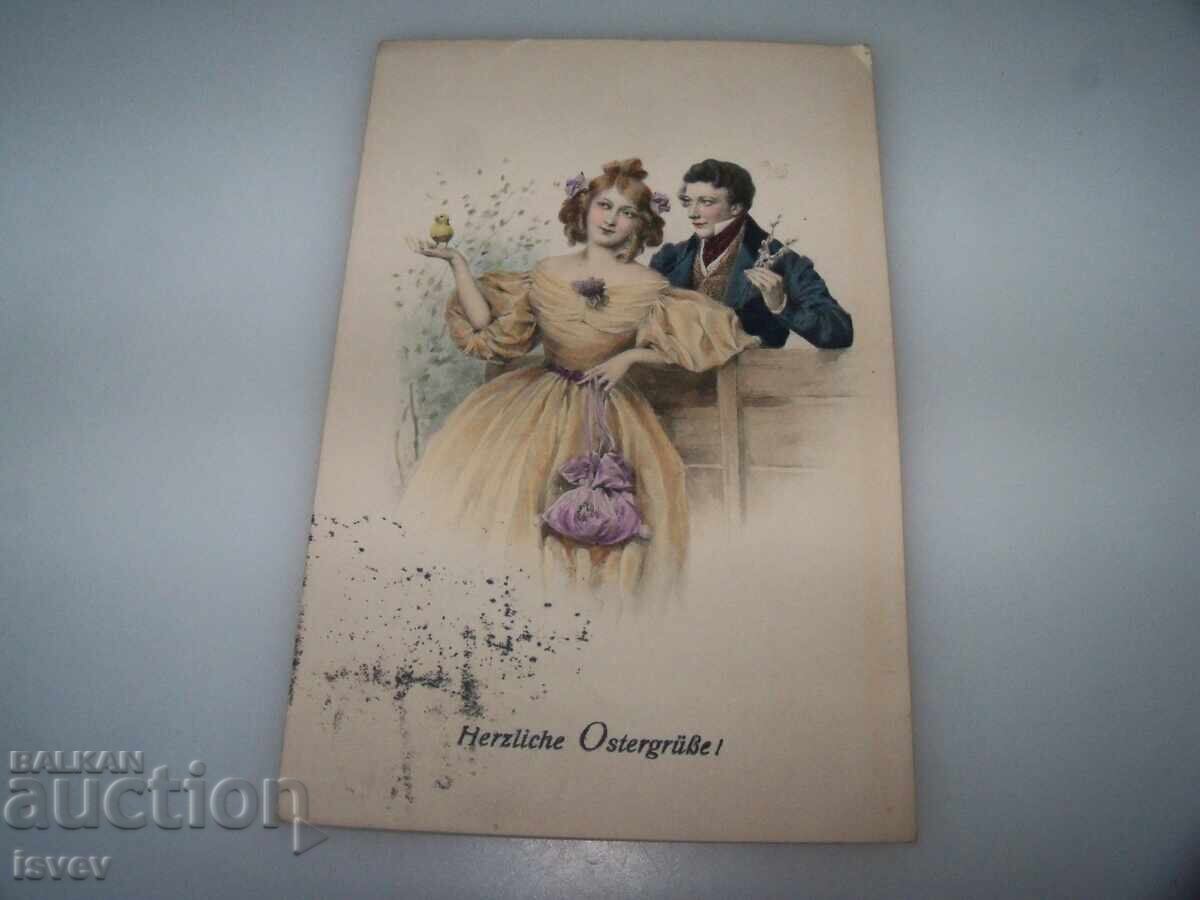Veche felicitare de Paște austriacă din 1929 Veche felicitare de Paște austriacă din 1929