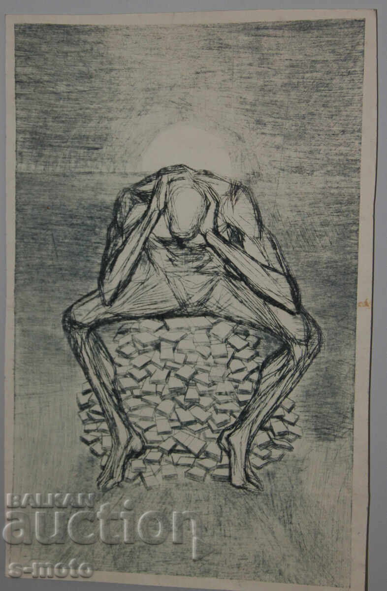 Auction Graphics, mixed media, abstract portrait Auction Graphics, mixed media, abstract portrait