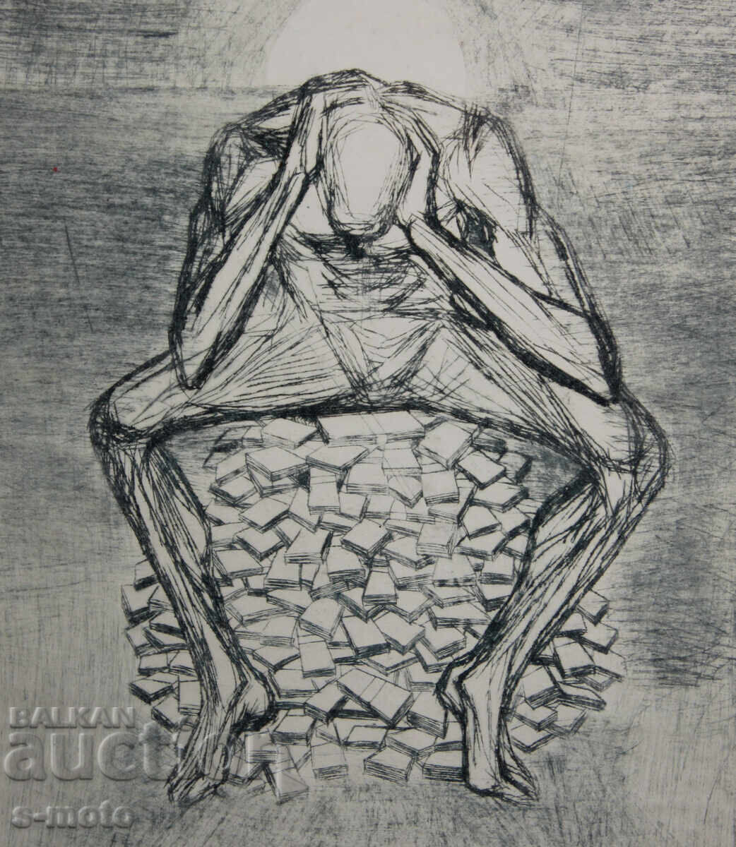 Graphics, mixed media, abstract portrait - 6 Graphics, mixed media, abstract portrait - 6