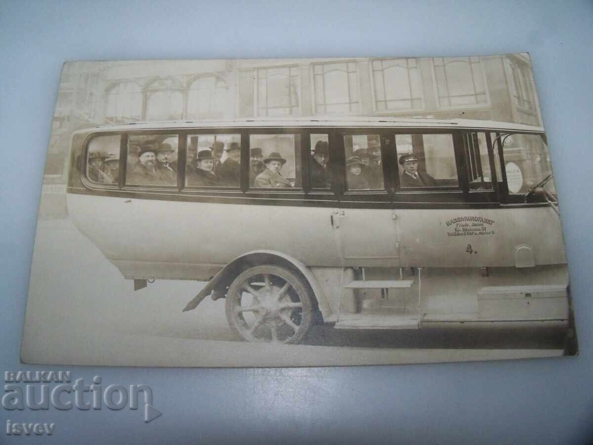 Delivery of Old postcard photo with a bus from Naumburg, Germany Delivery of Old postcard photo with a bus from Naumburg, Germany