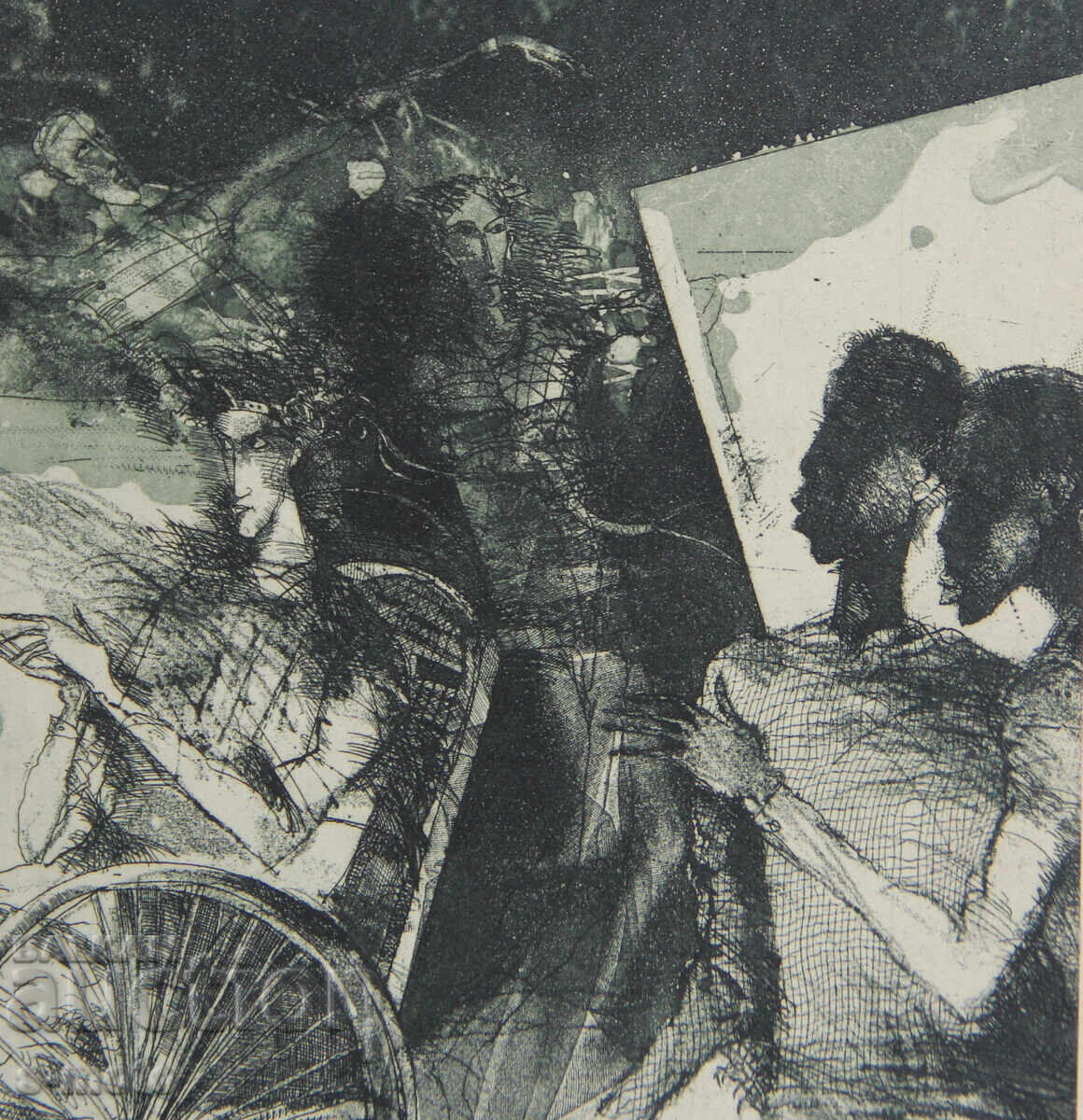 Доставка на Графика, фигурална композиция, илюстрация Доставка на Графика, фигурална композиция, илюстрация