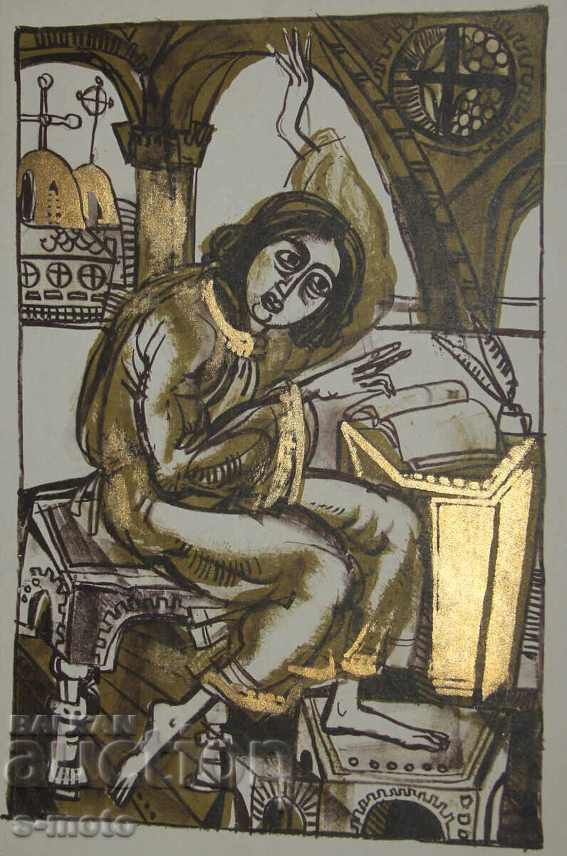 Graphics, figure lithograph, illustration