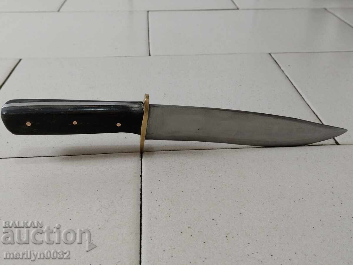 Hunting knife with sheath and buffalo horn handle - 5