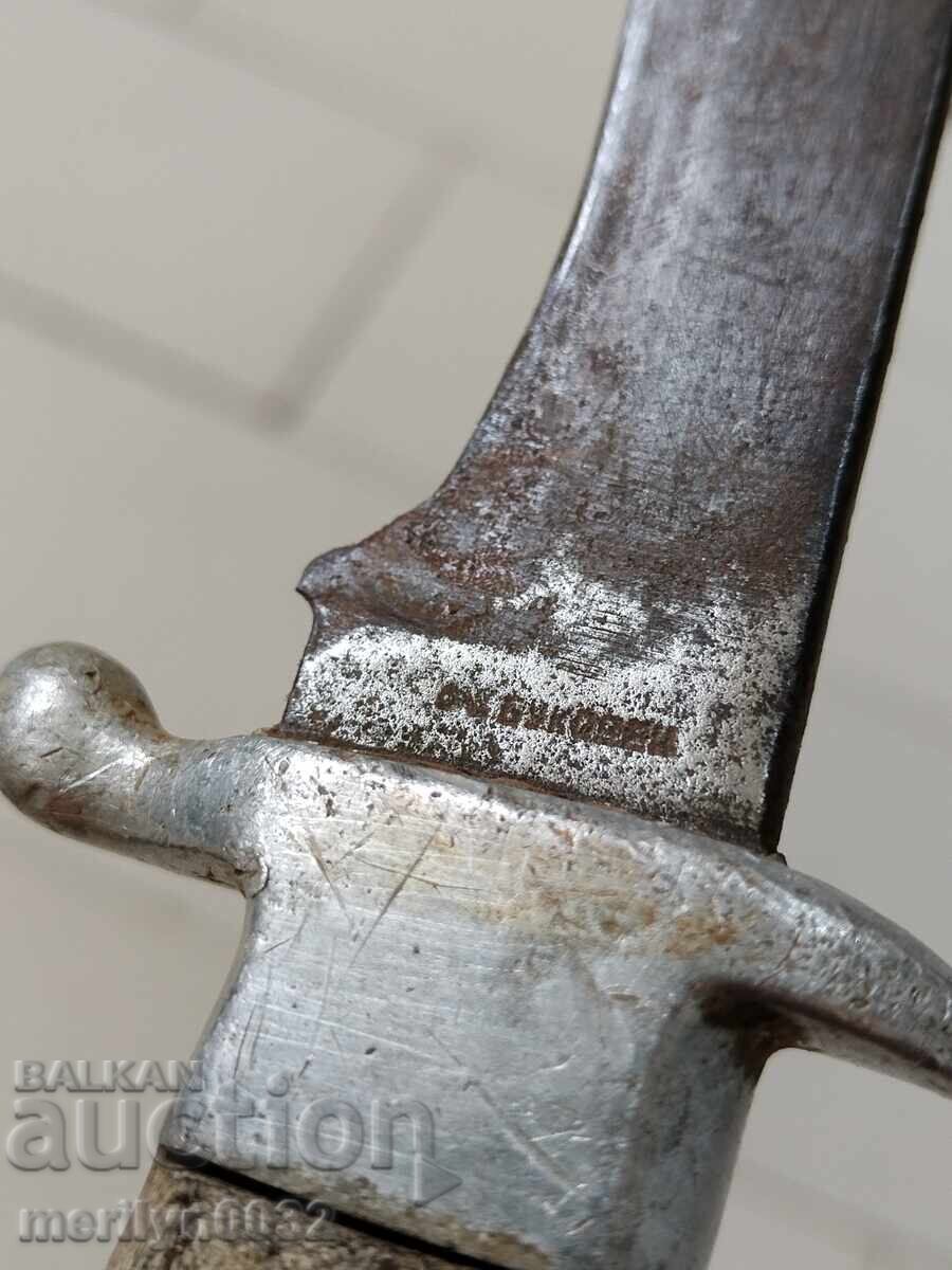 Auction Hunting knife Bukovets, deer antler handle, sheath from the 60s Auction Hunting knife Bukovets, deer antler handle, sheath from the 60s