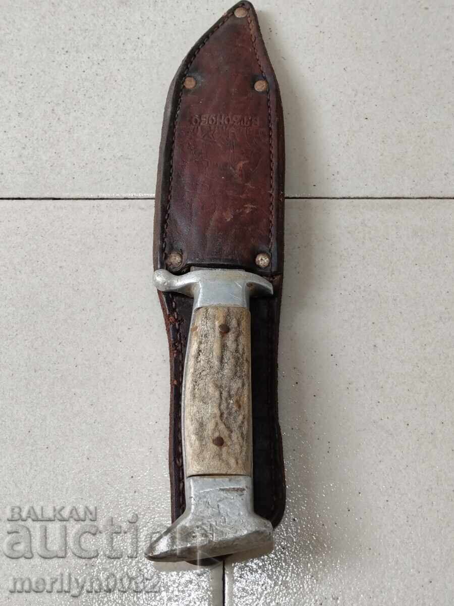 Delivery of Hunting knife Bukovets, deer antler handle, sheath from the 60s Delivery of Hunting knife Bukovets, deer antler handle, sheath from the 60s