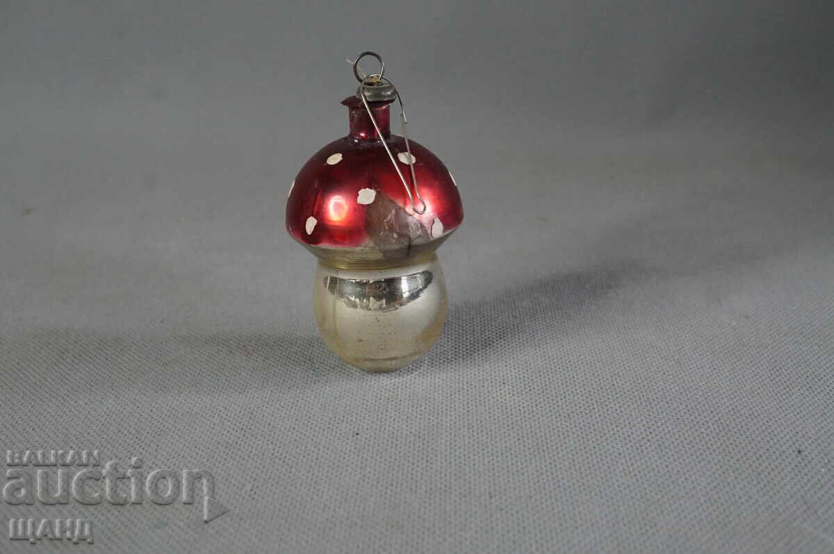 Old Glass Christmas Tree Ornament Mushroom with price 5.00 BGN | € 2.56 Old Glass Christmas Tree Ornament Mushroom with price 5.00 BGN | € 2.56