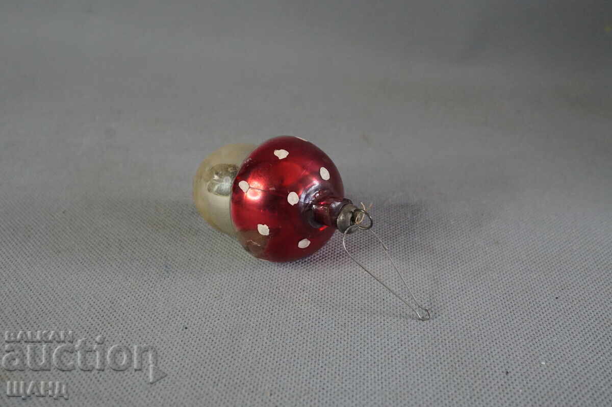 Auction Old Glass Christmas Tree Ornament Mushroom Auction Old Glass Christmas Tree Ornament Mushroom