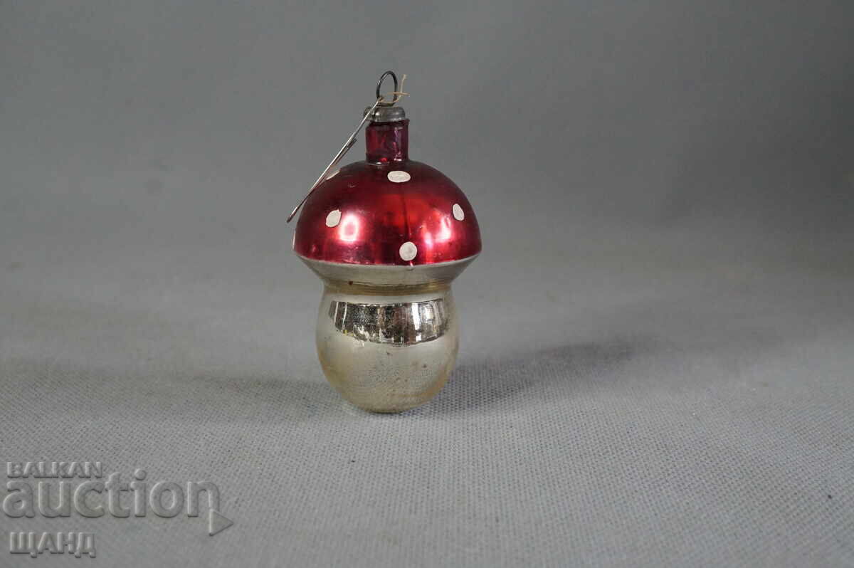 Old Glass Christmas Tree Ornament Mushroom Old Glass Christmas Tree Ornament Mushroom