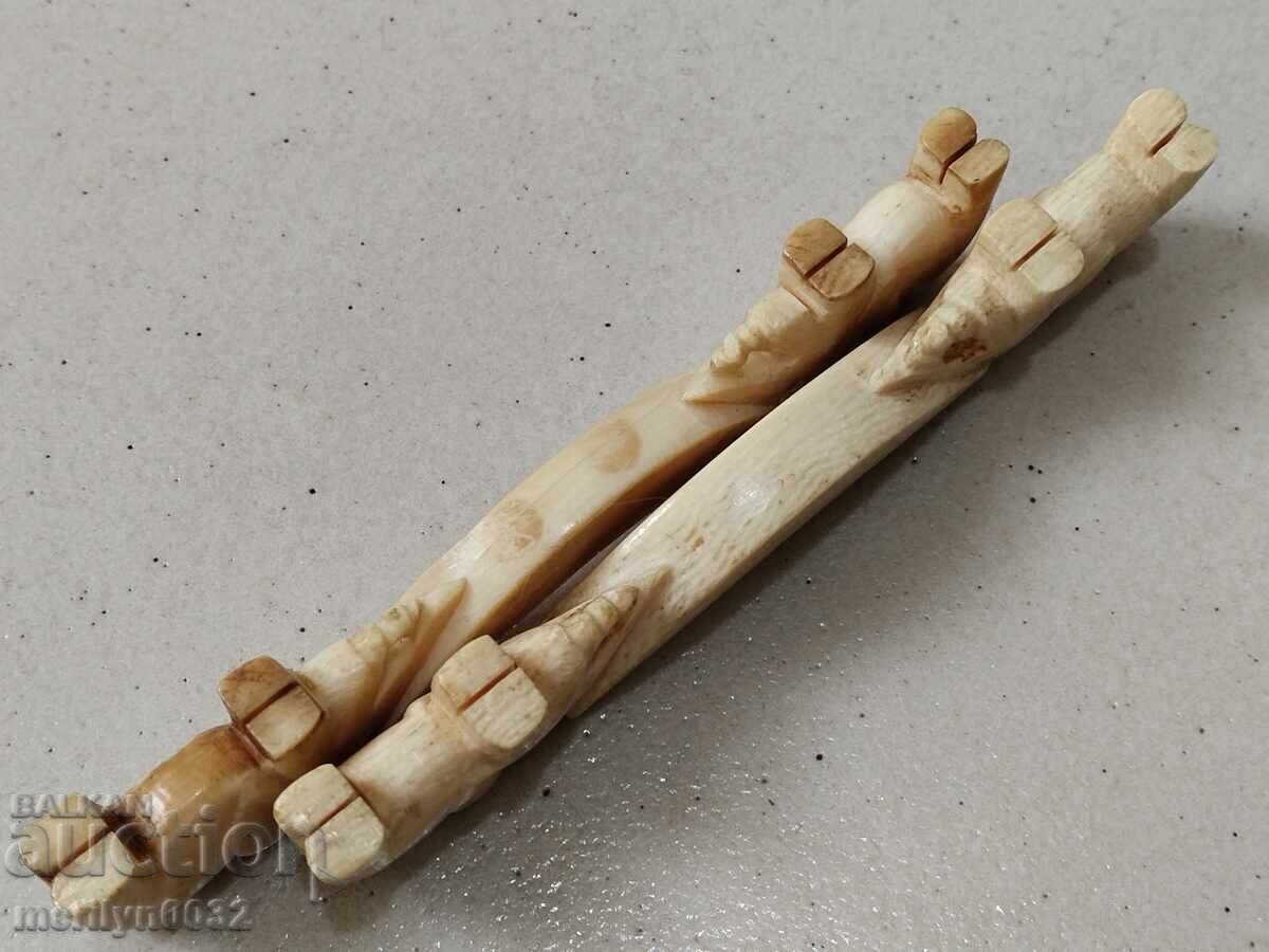 Ivory elephant stands for silverware - 7