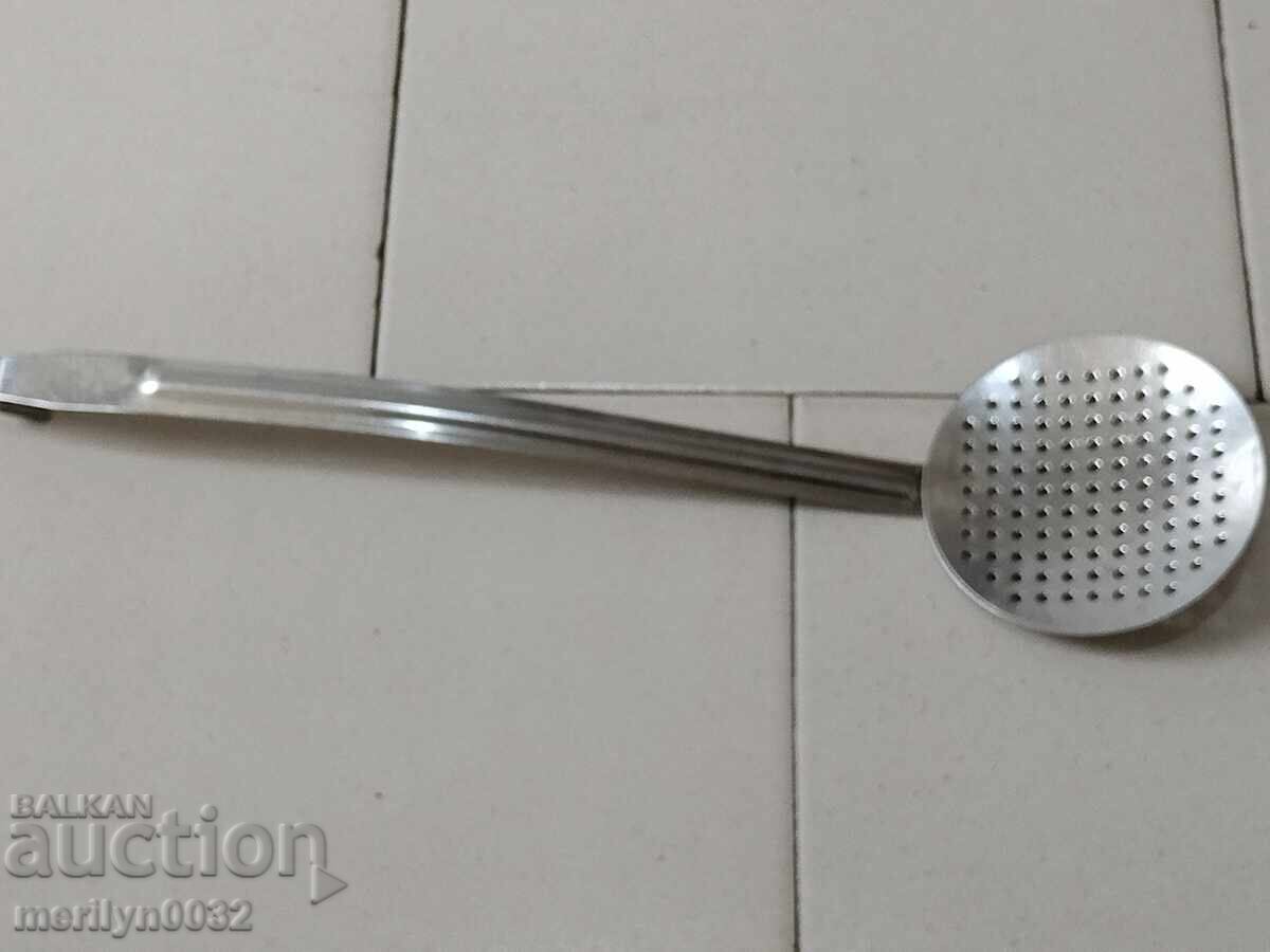Auction Old lattice spoon, early socialist era, People's Republic of Bulgaria Auction Old lattice spoon, early socialist era, People's Republic of Bulgaria