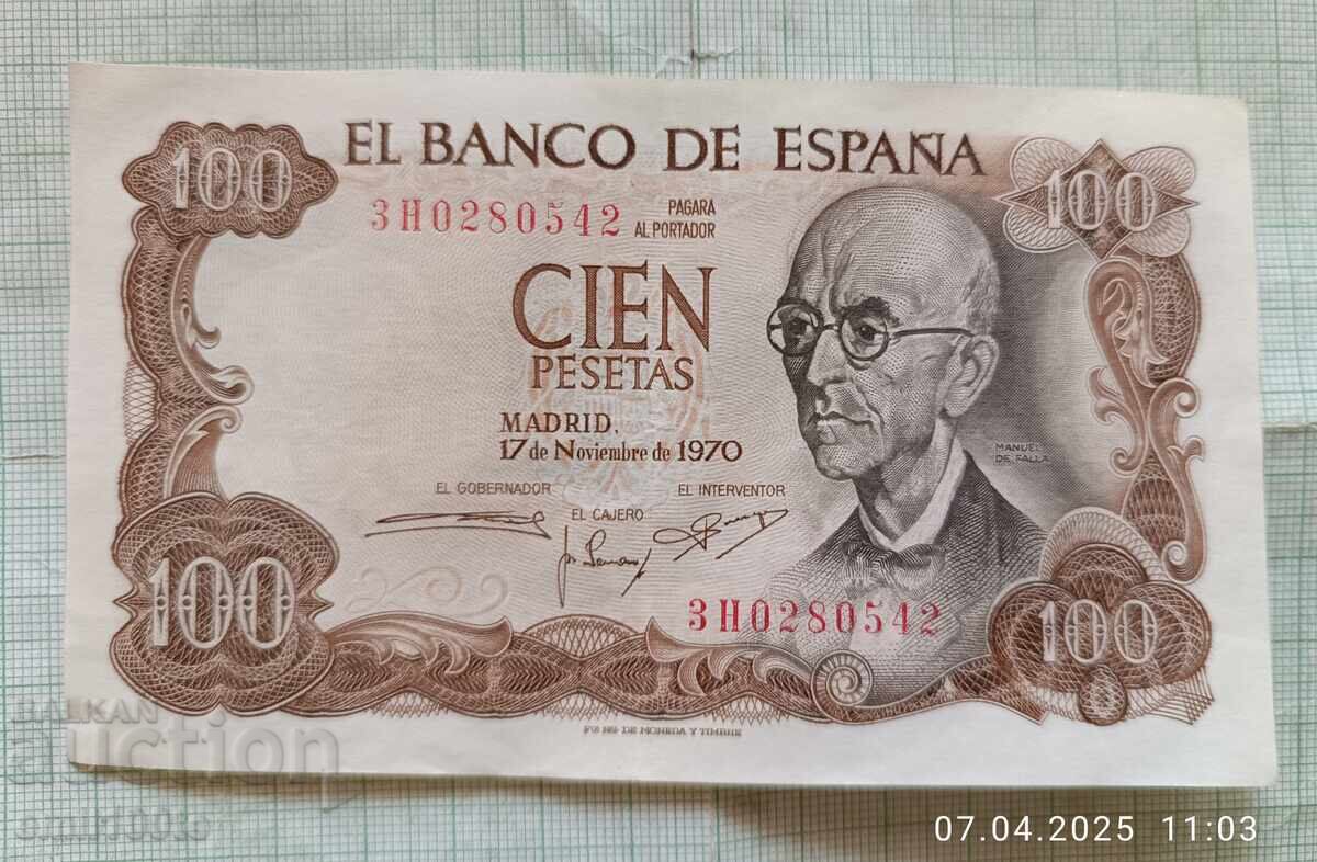 100 песети 1970 г. Испания 100 песети 1970 г. Испания