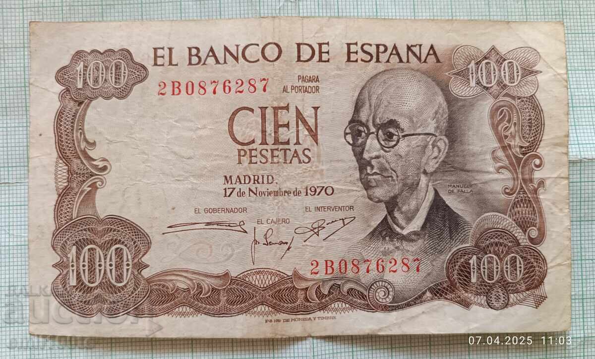 100 Pesetas 1970 Spain 100 Pesetas 1970 Spain