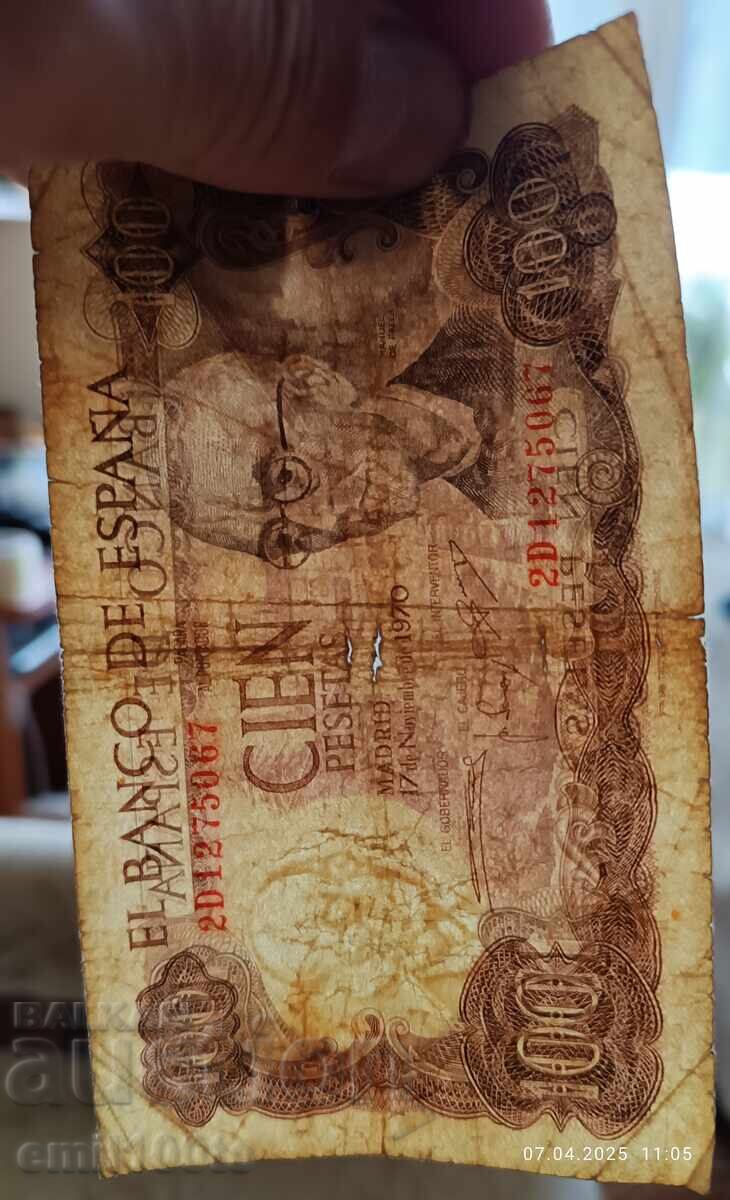 Δημοπρασία 100 πεσέτες 1970 g. Ισπανία Δημοπρασία 100 πεσέτες 1970 g. Ισπανία