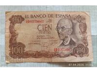 100 πεσέτες 1970 g. Ισπανία