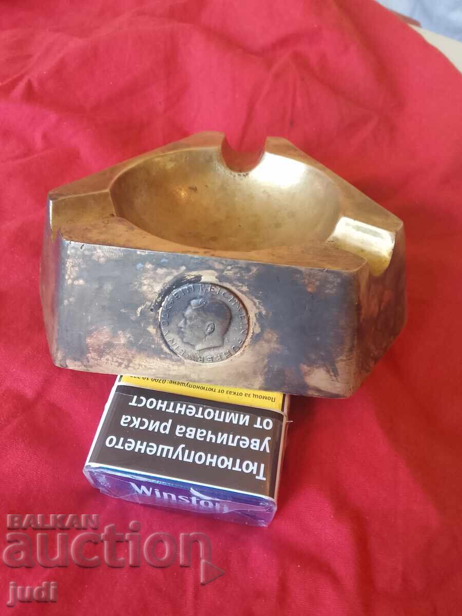 Third Reich Great Brass Ashtray with price 120.00 BGN | € 61.36