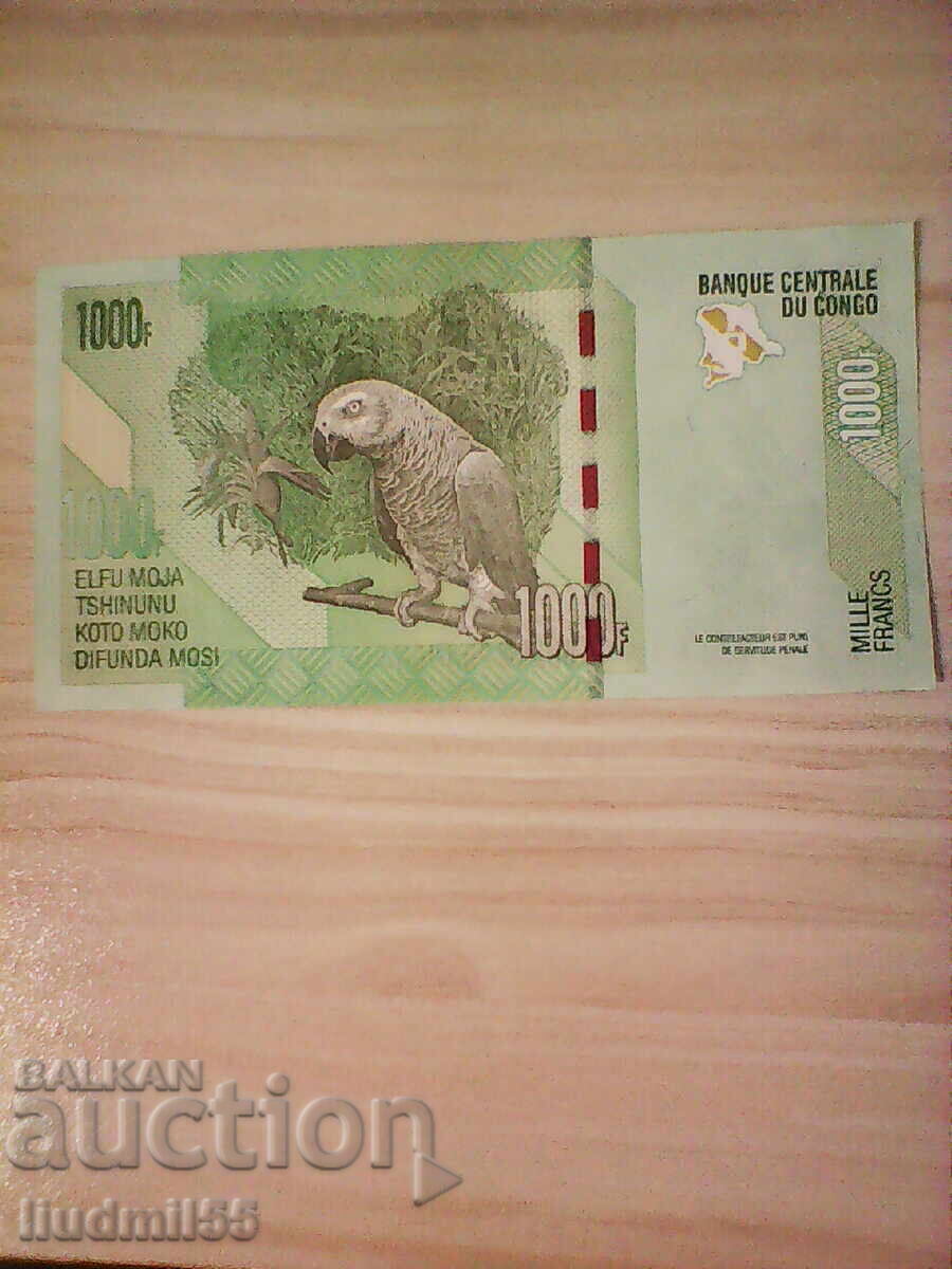 Congo 1,000 Francs 2005 UNC with price 4.00 BGN | € 2.05 Congo 1,000 Francs 2005 UNC with price 4.00 BGN | € 2.05