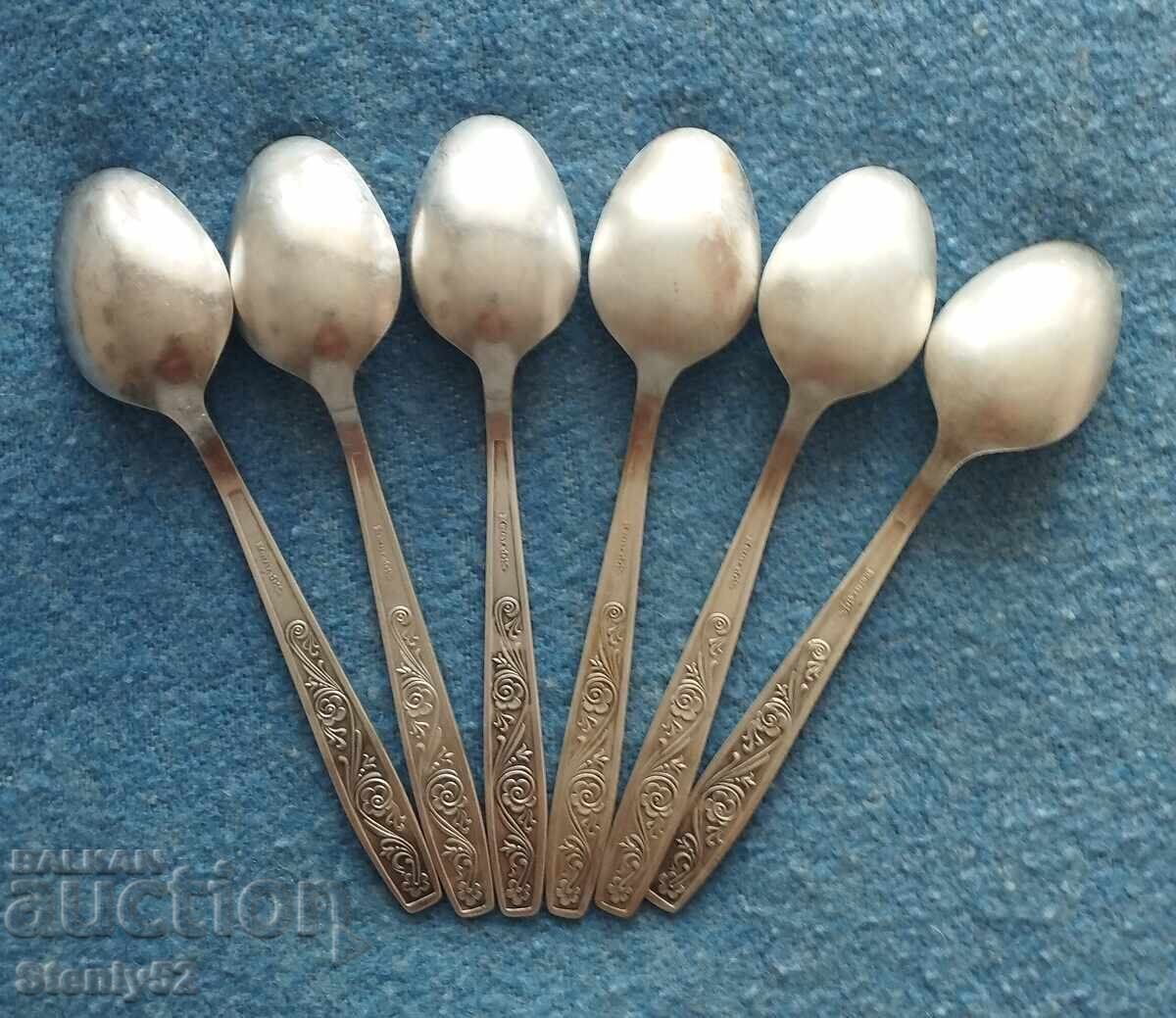 Посребрени мелхиорени лъжици, от СССР. с цена 48.00 €