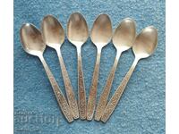 Silver-plated nickel silver spoons, from the USSR