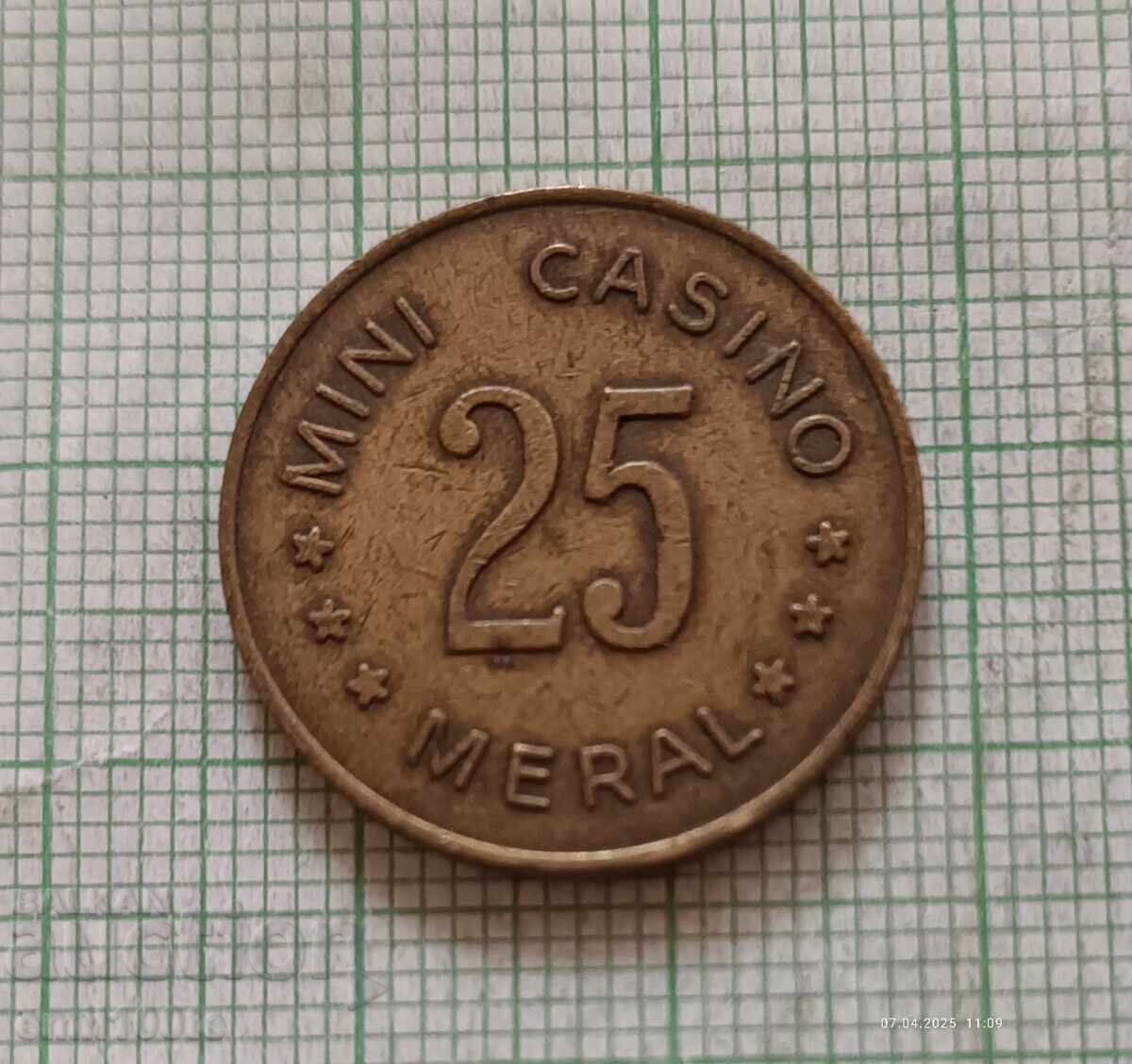 Μάρκα μίνι καζίνο Meral με τιμή 2.00 BGN | € 1.02 Μάρκα μίνι καζίνο Meral με τιμή 2.00 BGN | € 1.02