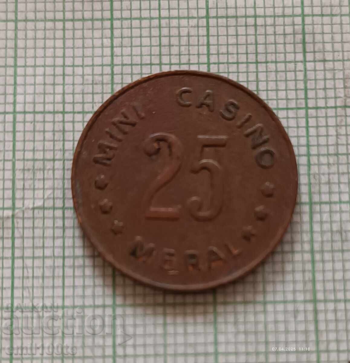 Жетон мини казино Мерал