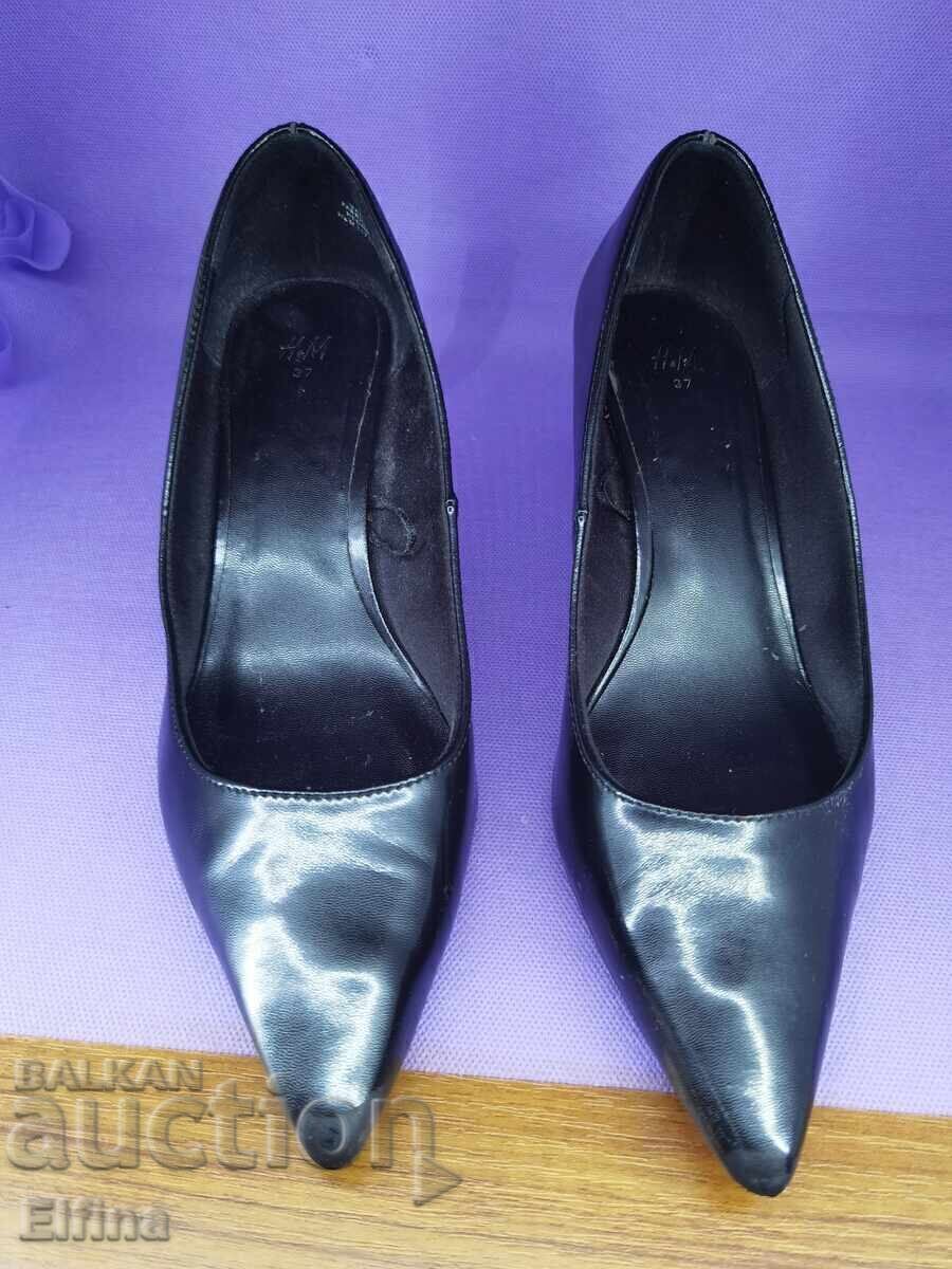 Women's high-heeled shoes made of genuine leather from H&M - 5