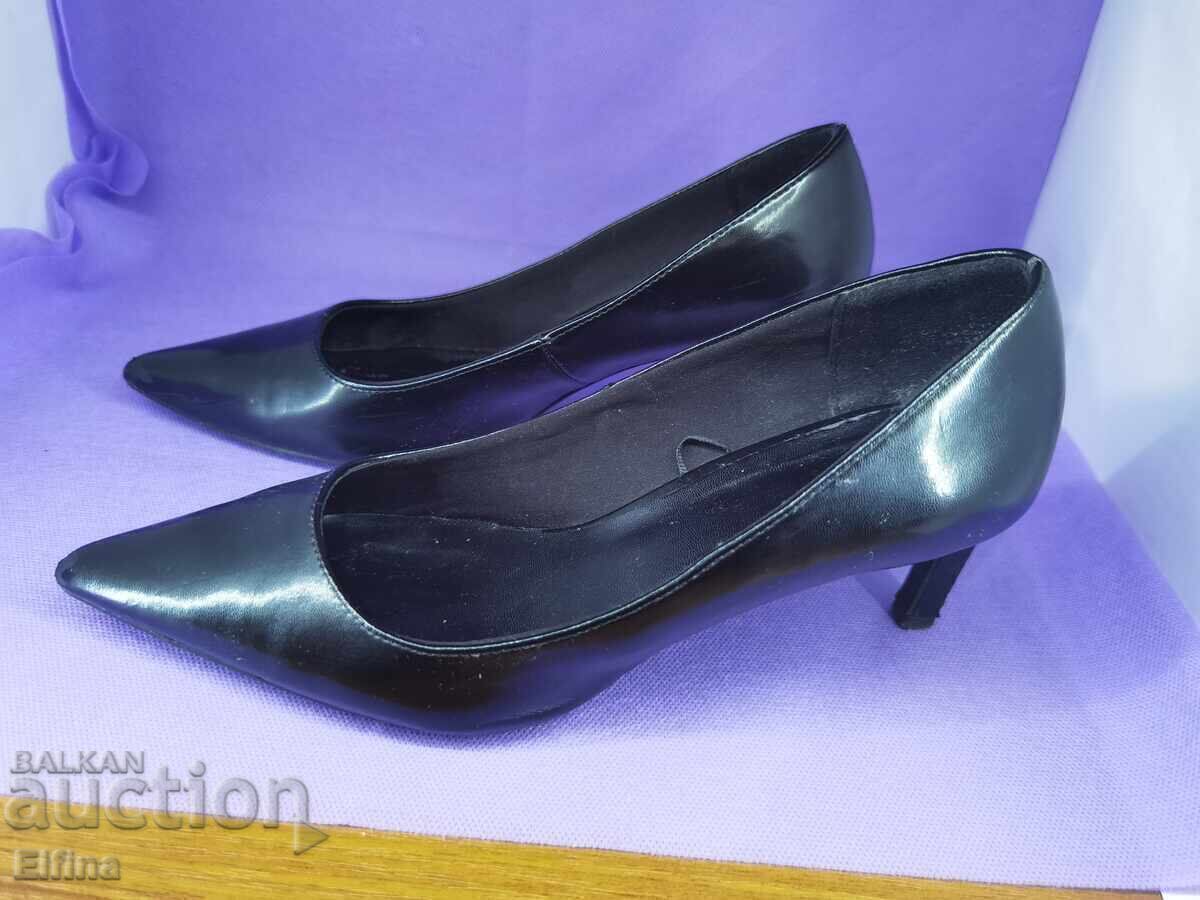 Women's high-heeled shoes made of genuine leather from H&M - 6
