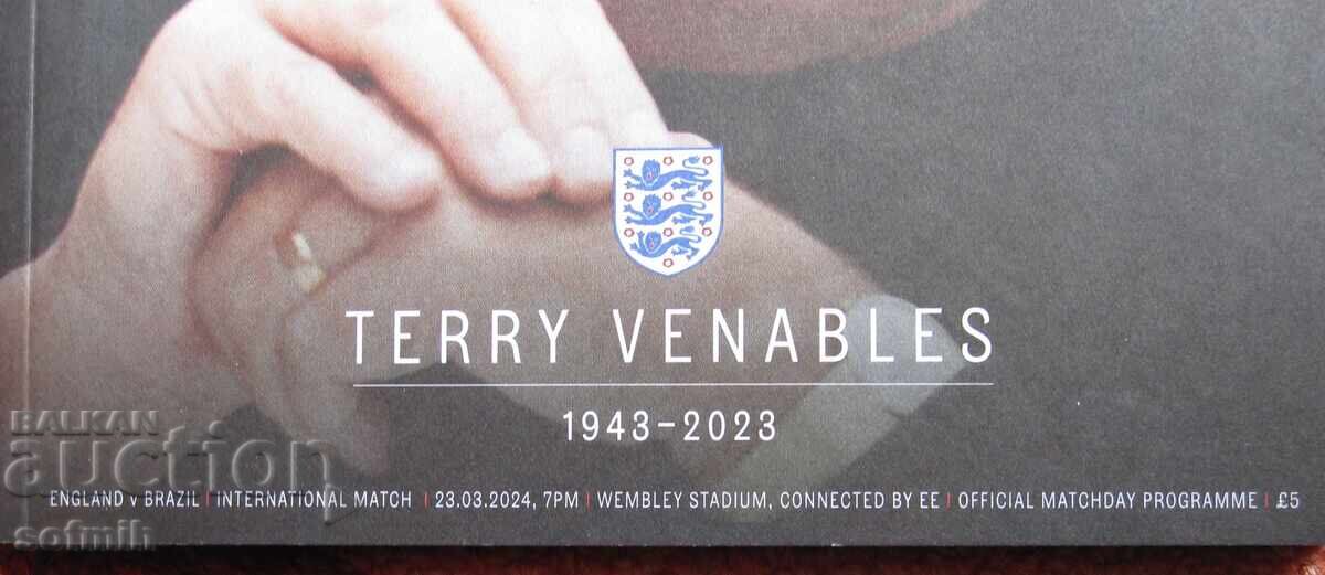 Program fotbal Anglia Brazilia cu preț 10.00 BGN | € 5.11