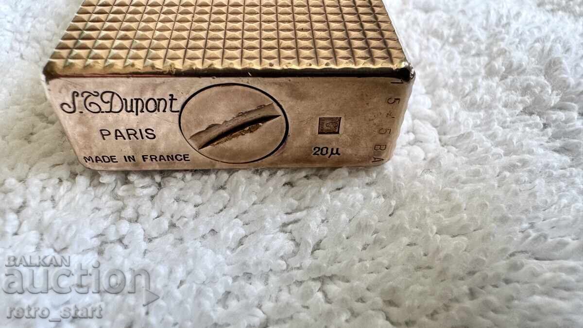 Licitație Brichetă Dupond placată cu aur de 20 microni, funcționează! Licitație Brichetă Dupond placată cu aur de 20 microni, funcționează!