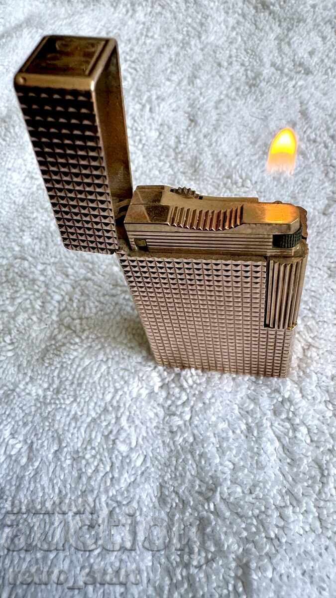 Brichetă Dupond placată cu aur de 20 microni, funcționează! - 5 Brichetă Dupond placată cu aur de 20 microni, funcționează! - 5