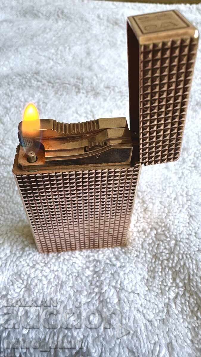 Brichetă Dupond placată cu aur de 20 microni, funcționează! - 6 Brichetă Dupond placată cu aur de 20 microni, funcționează! - 6