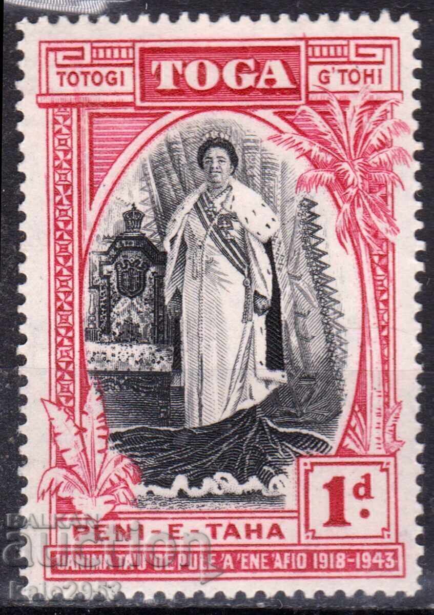 GB/TONGA-1944-Kr.SALOTE-25g. pe tron, MNH