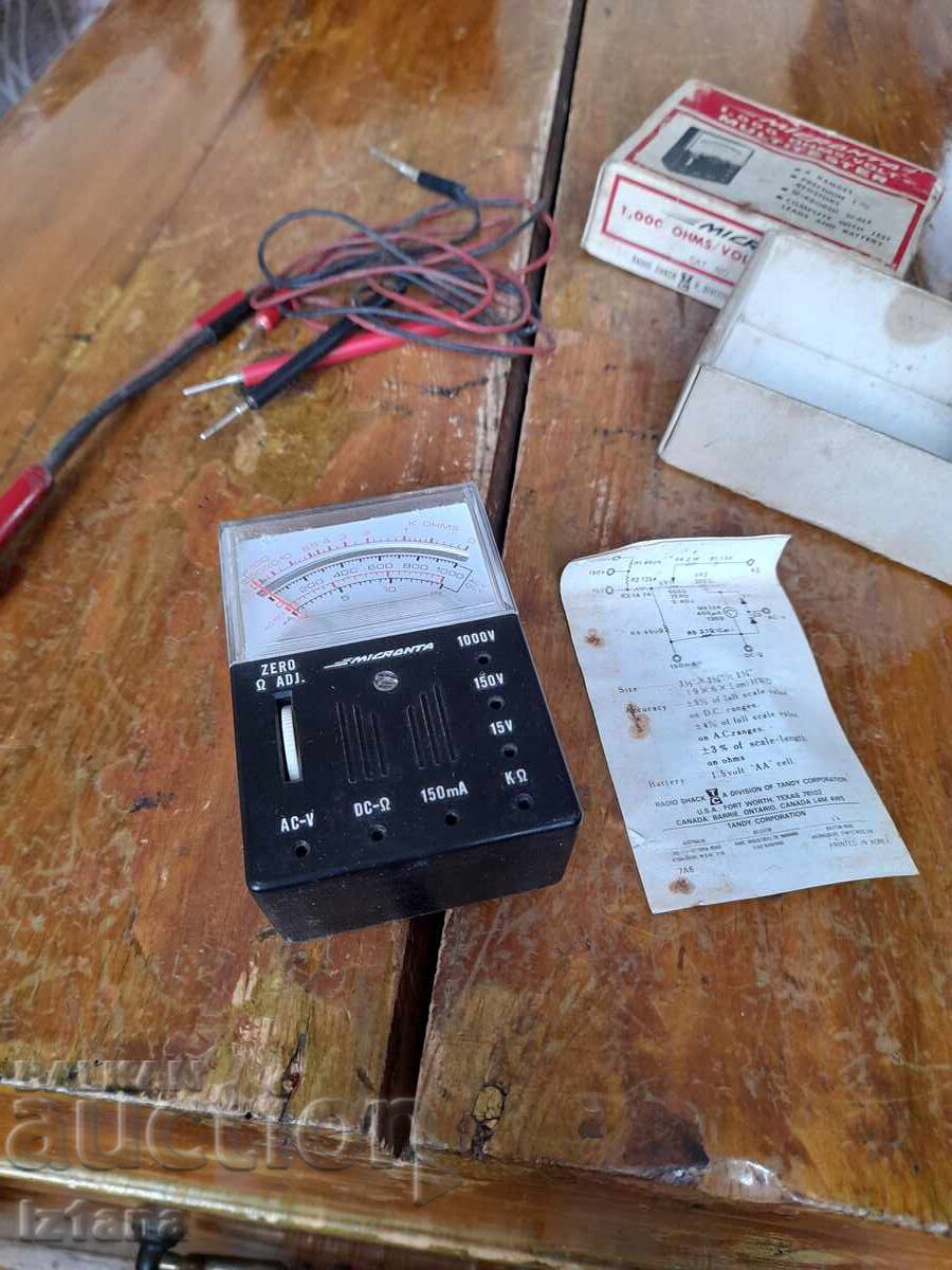 Multimetru vechi Micronita cu preț 50.00 BGN | € 25.56 Multimetru vechi Micronita cu preț 50.00 BGN | € 25.56