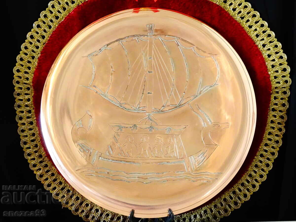 Χάλκινο πάνελ Πλοίο, Άνουβις, ασήμι Χάλκινο πάνελ Πλοίο, Άνουβις, ασήμι