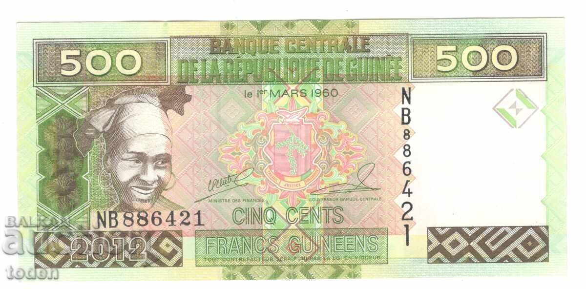 Guinea - 500 Franci - 2012 - P# 39b - Hârtie