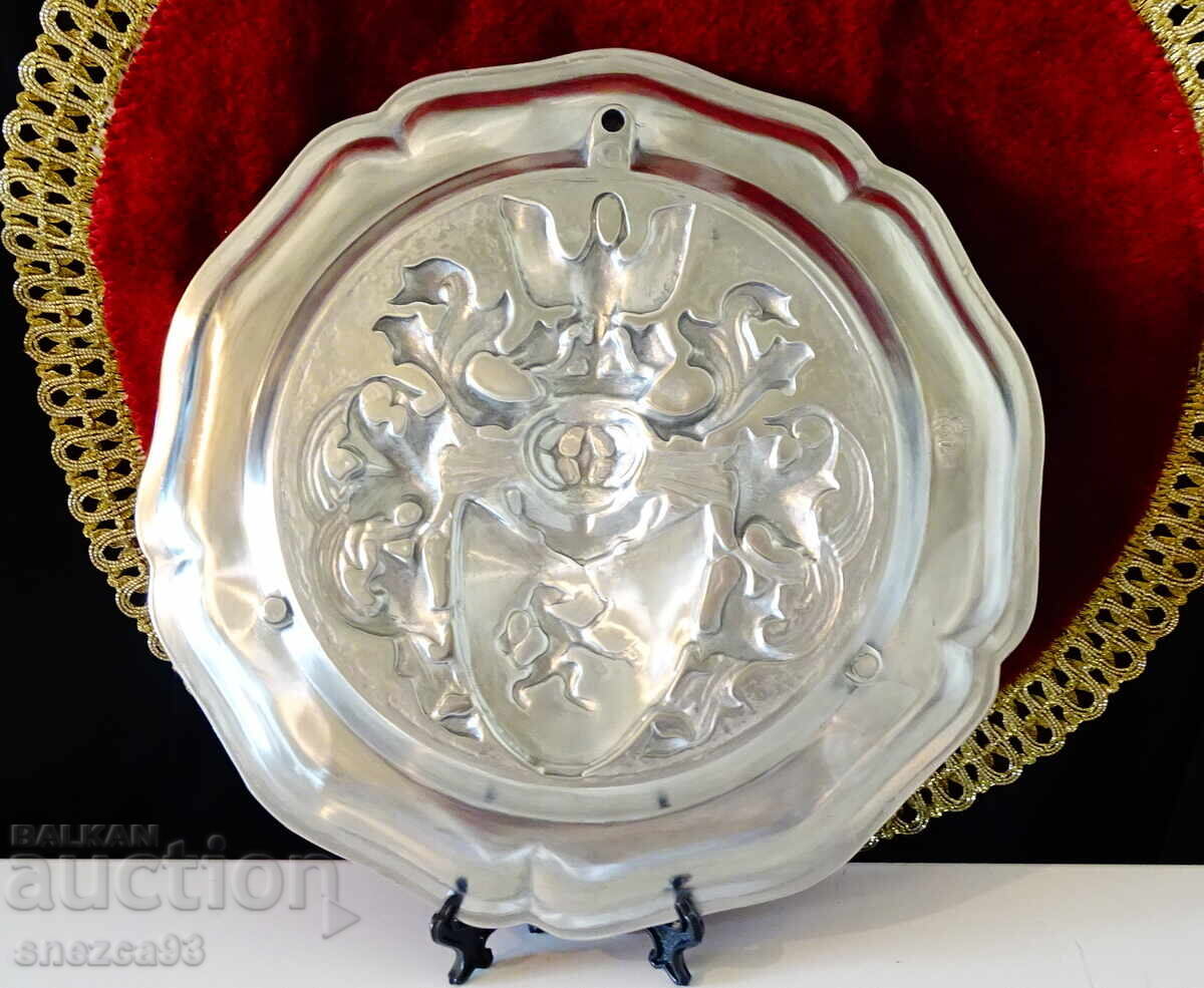 Рицарско пано от калай за семейство,дом,калаена сватба. - 5 Рицарско пано от калай за семейство,дом,калаена сватба. - 5