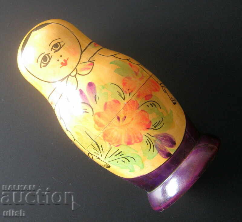 Old Russian Wooden Matryoshka Doll
