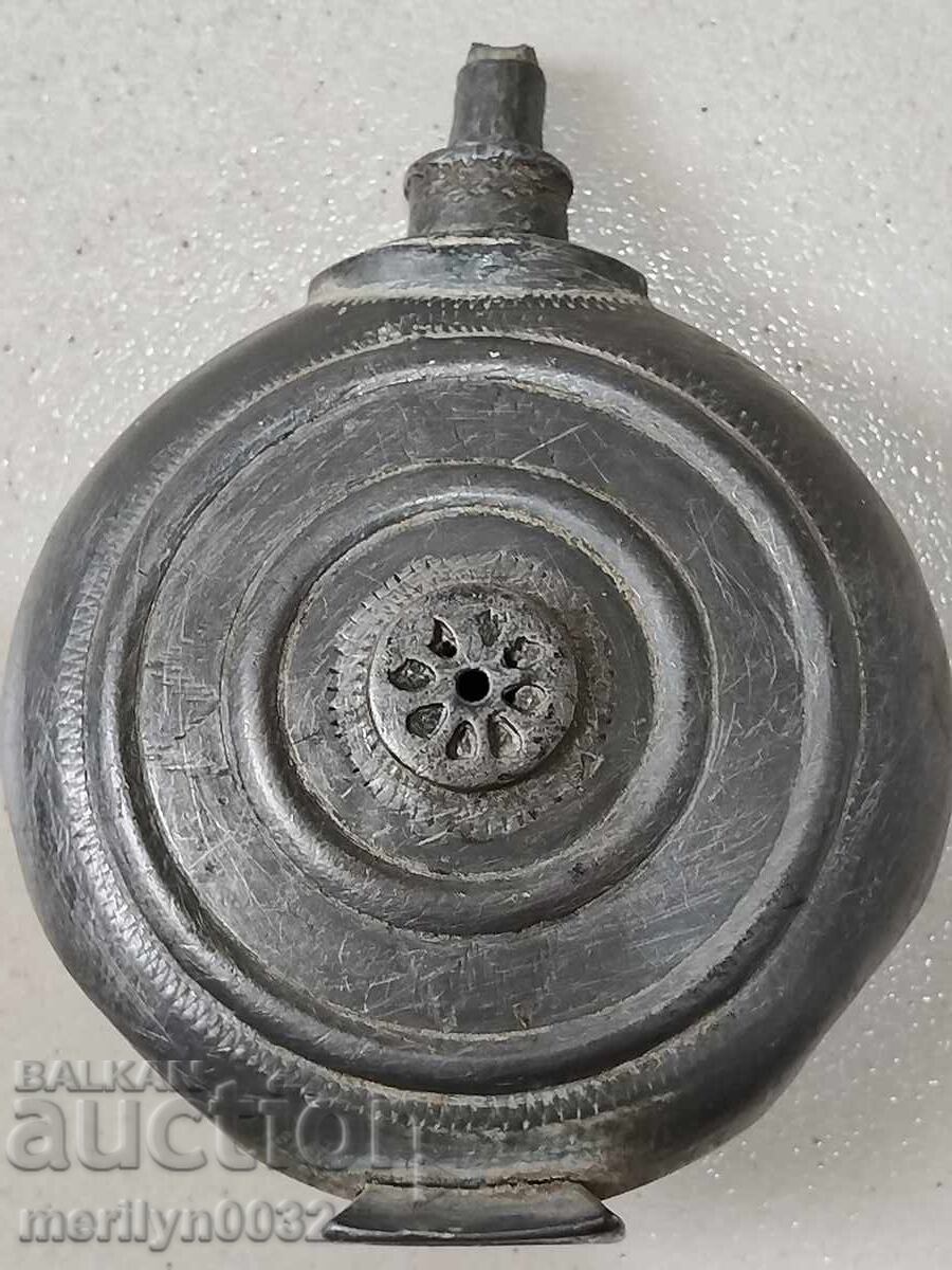 Vechi pahar de cositor, cană, recipient de băut din secolul al XIX-lea - 5