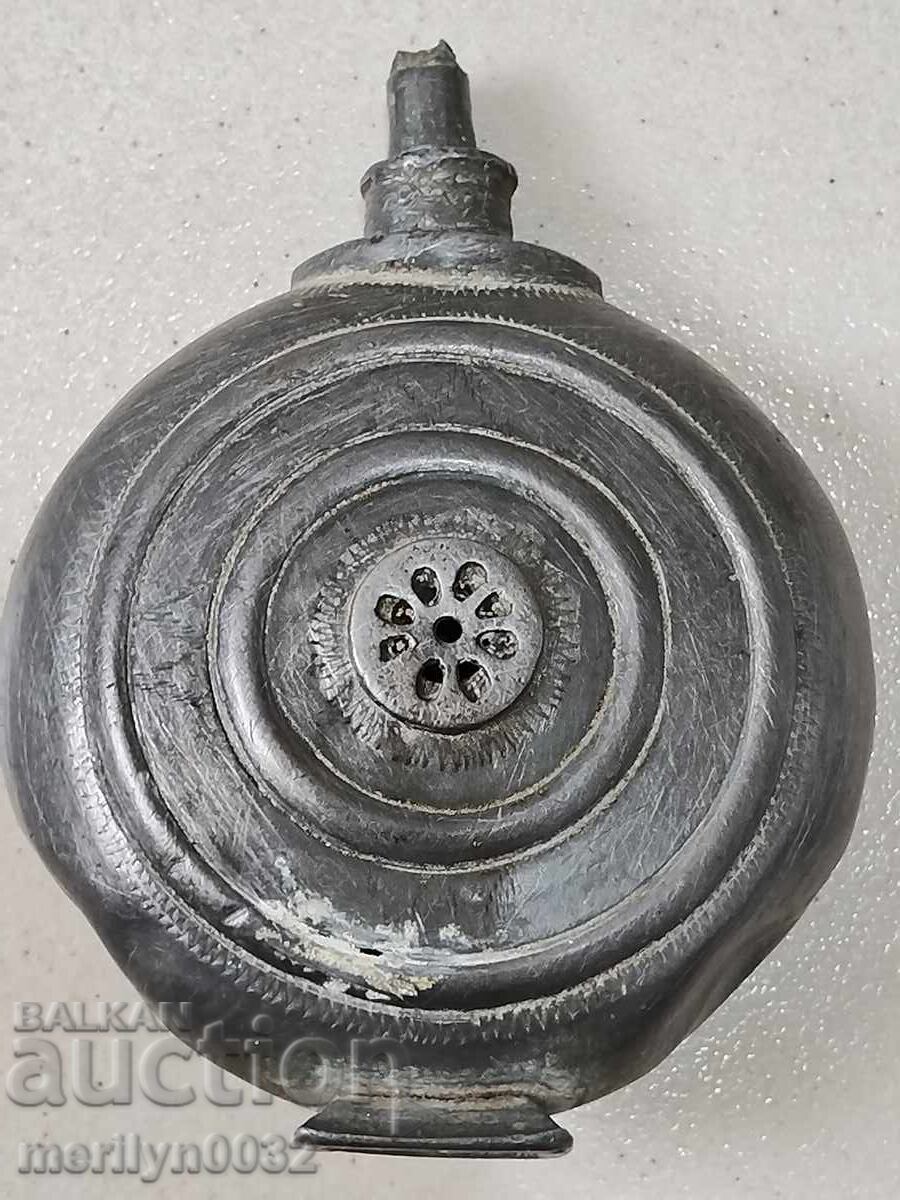 Vechi pahar de cositor, cană, recipient de băut din secolul al XIX-lea - 7