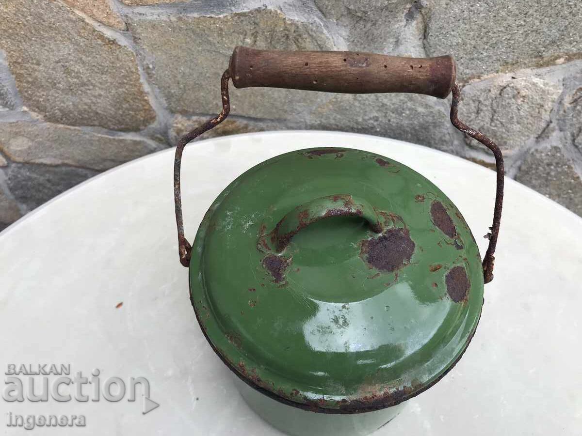 Delivery of Kettle, pot with enameled lid from the USSR, marked