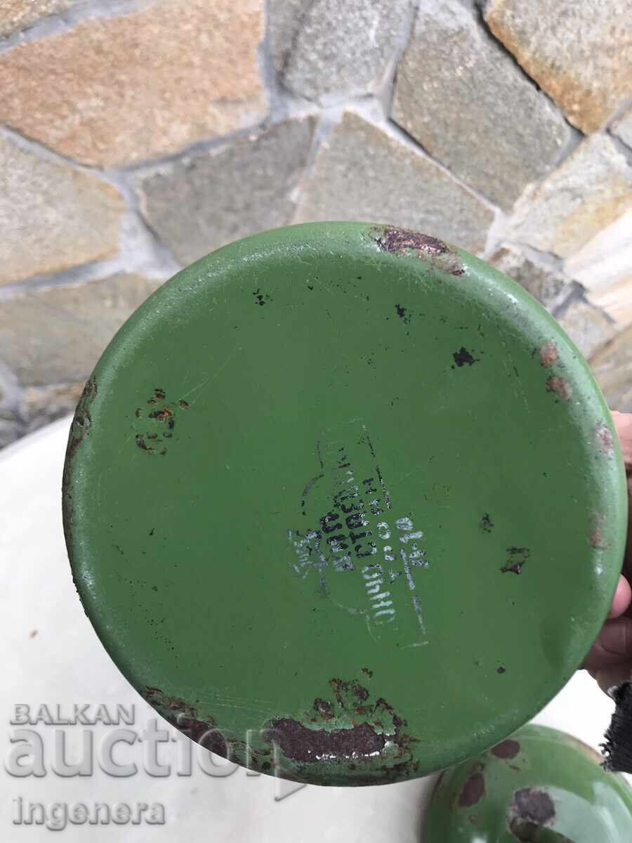 Kettle, pot with enameled lid from the USSR, marked - 5