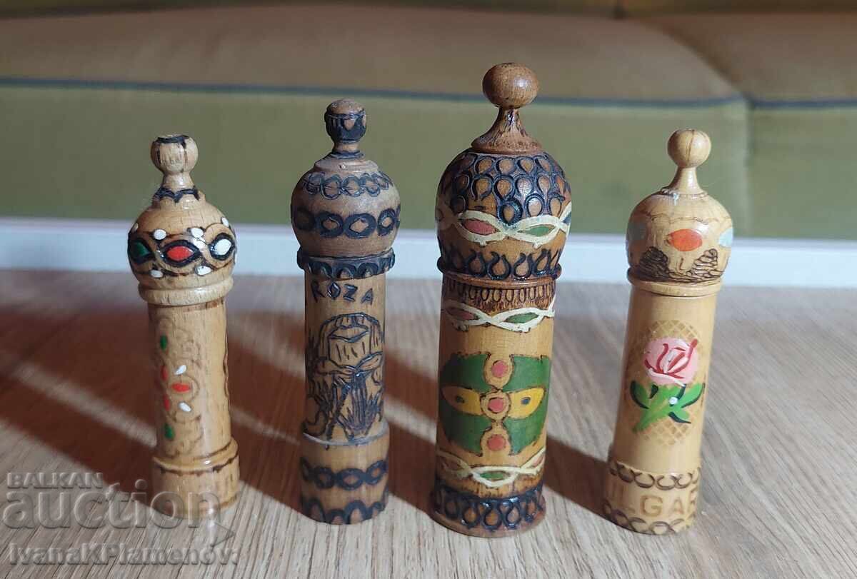 Souvenirs wooden amulets retro for collectors 4 pieces Souvenirs wooden amulets retro for collectors 4 pieces
