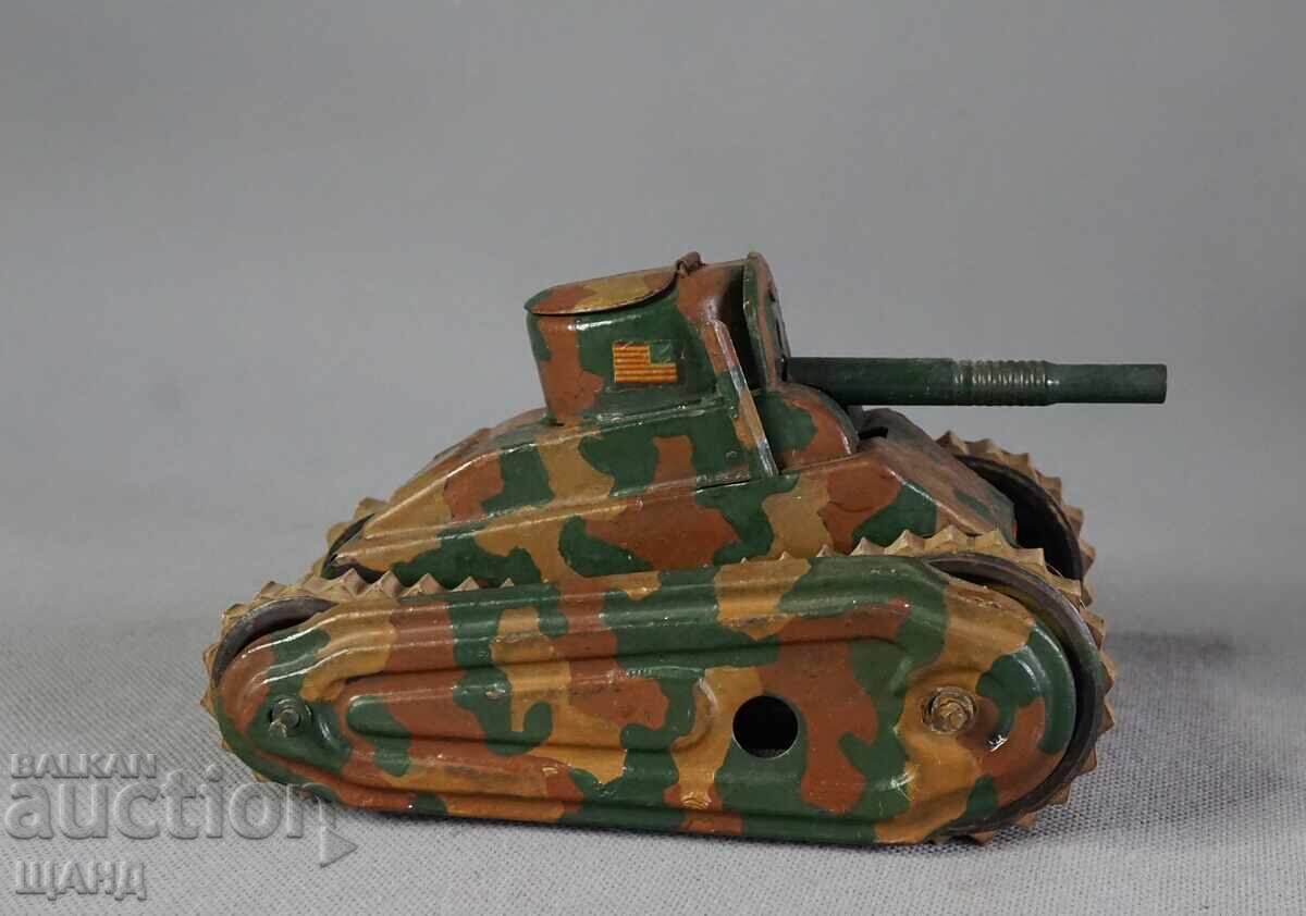 Old German Metal Mechanical Toy Model Tank