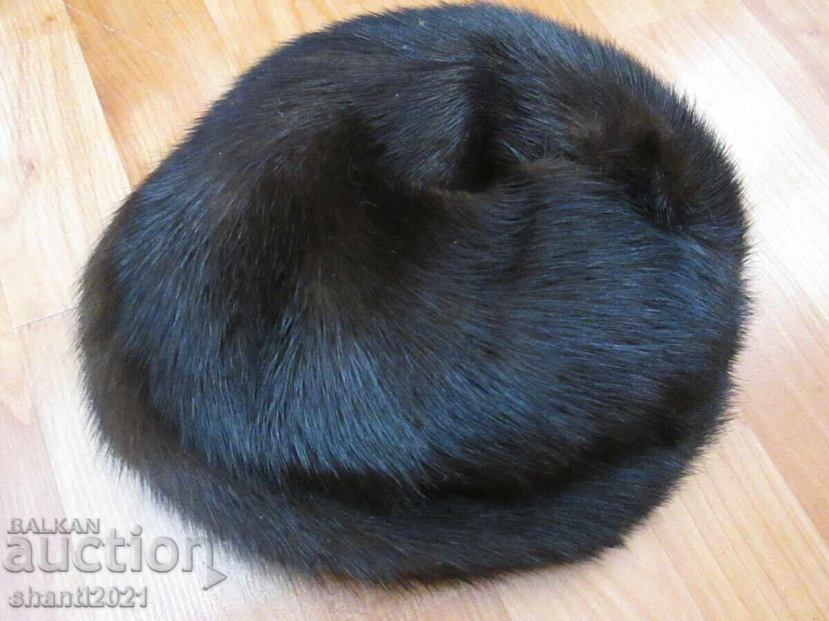 Νέο γυναικείο καπέλο - φυσικό δέρμα - βιζόν - 5 Νέο γυναικείο καπέλο - φυσικό δέρμα - βιζόν - 5