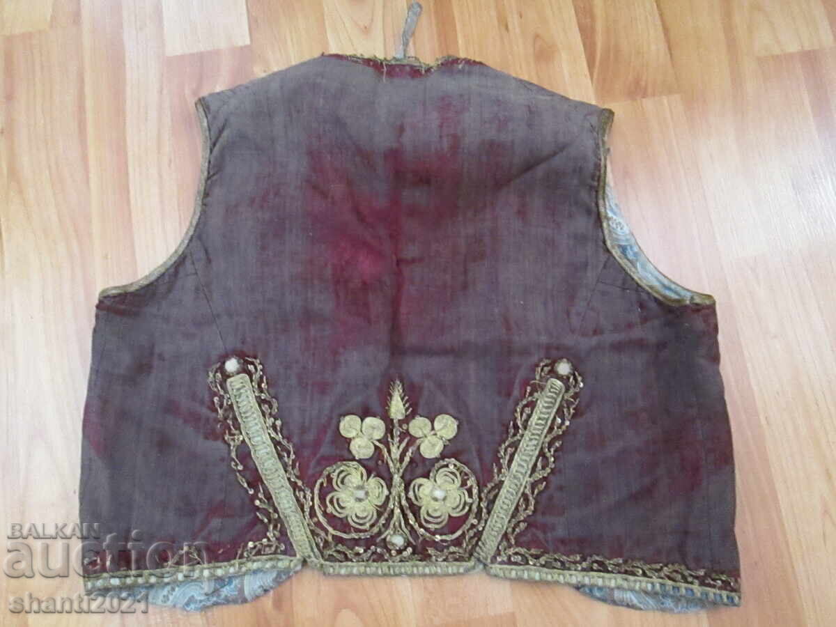 Auction  Old vest for traditional costume - gold thread
